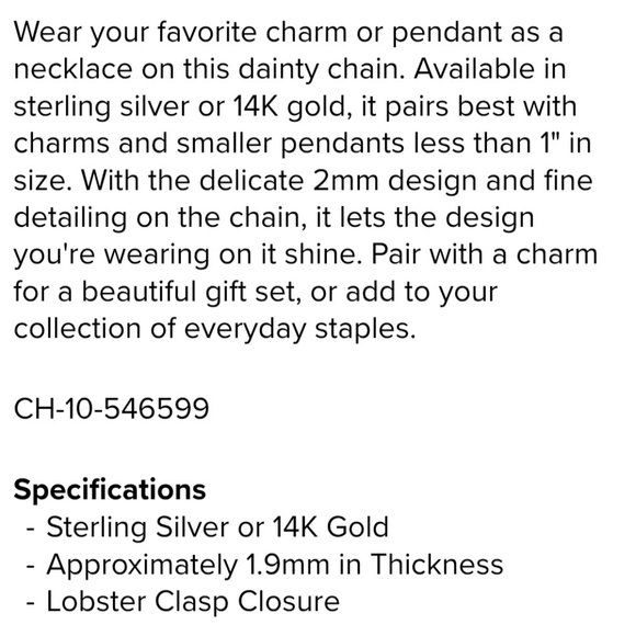 James Avery 14kt Gold Cable Necklace - Picture 3 of 9